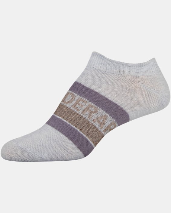 Women's UA Essential No Show – 6-Pack Socks, Gray, pdpMainDesktop image number 1